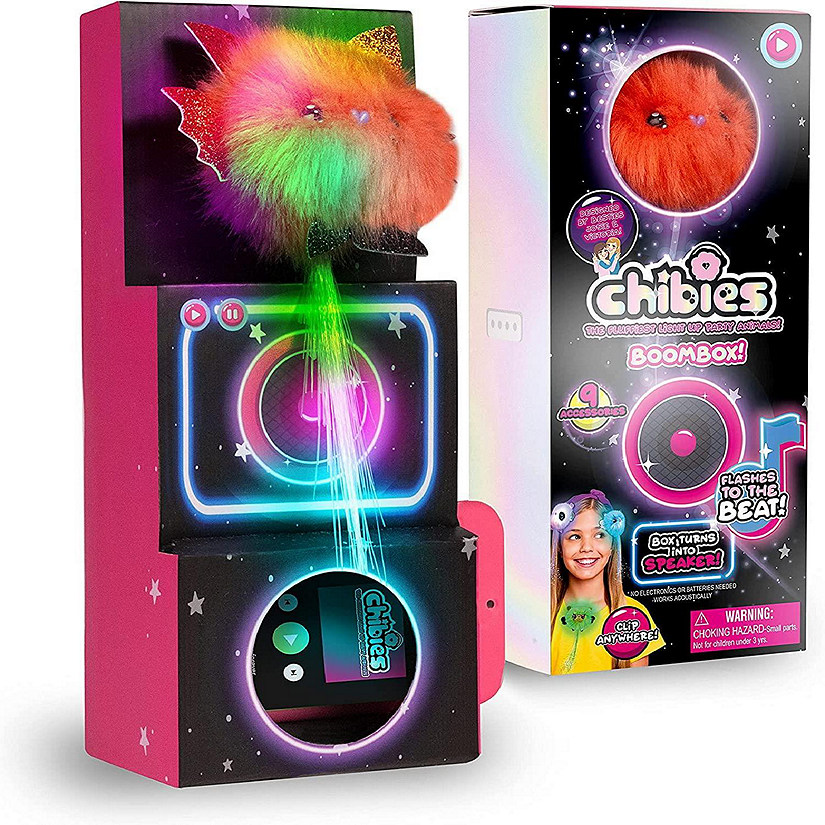 Chibies Boom Box Roxie Fluffy Lights to Beats Speaker Music Interactive Toy WOW! Stuff Image