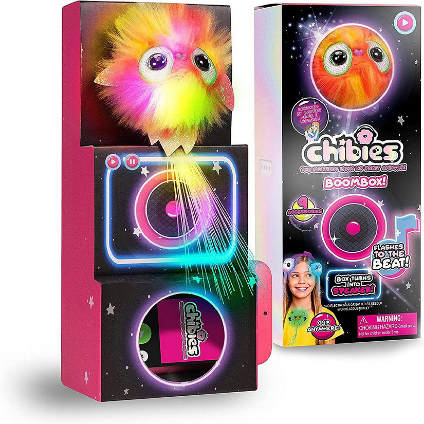 Chibies Boom Box Sparkle Parrot Interactive with Music Glows Lights WOW! Stuff Image