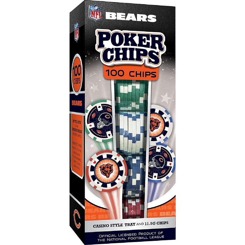 Chicago Bears 100 Piece Poker Chips Image