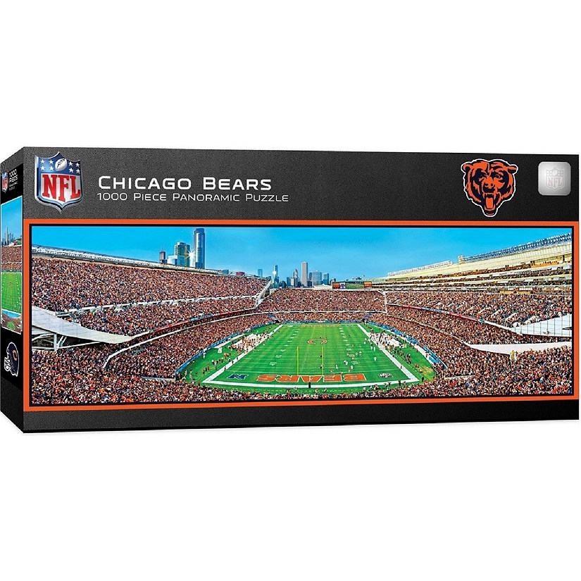 Chicago Bears - 1000 Piece Panoramic Jigsaw Puzzle - End View Image