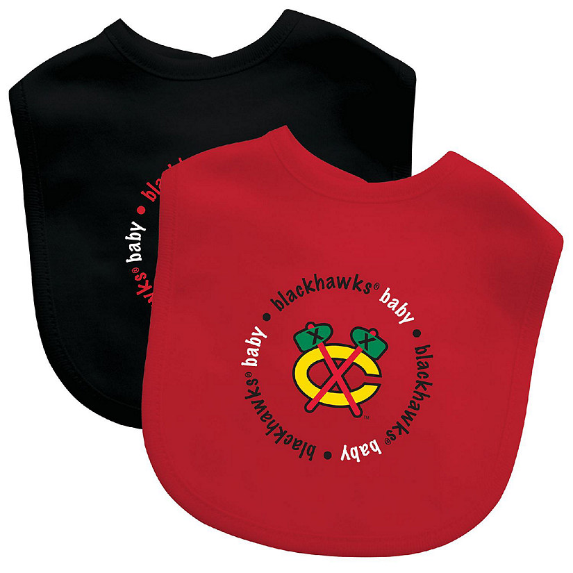 Chicago Blackhawks - Baby Bibs 2-Pack - Red & Black Image