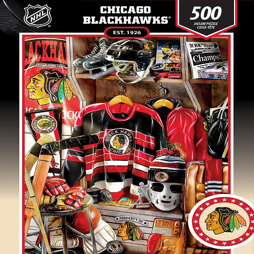 Chicago Blackhawks - Locker Room 500 Piece Jigsaw Puzzle Image