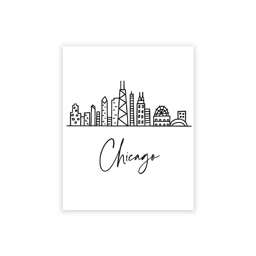 Chicago Skyline BW 16x20in 1-Pack Image