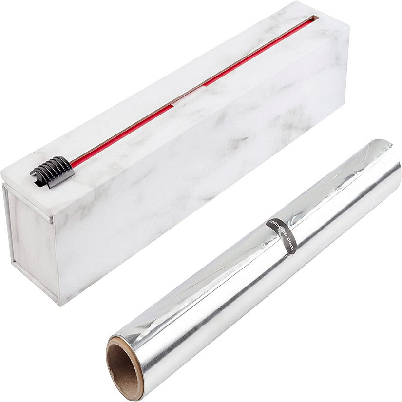 https://s7.orientaltrading.com/is/image/OrientalTrading/PDP_VIEWER_IMAGE/chicwrap-carrera-marble-foil-dispenser-with-12-x-30-roll-of-professional-aluminum-foil-reusable-dispenser-with-slide-cutter~14416999$NOWA$