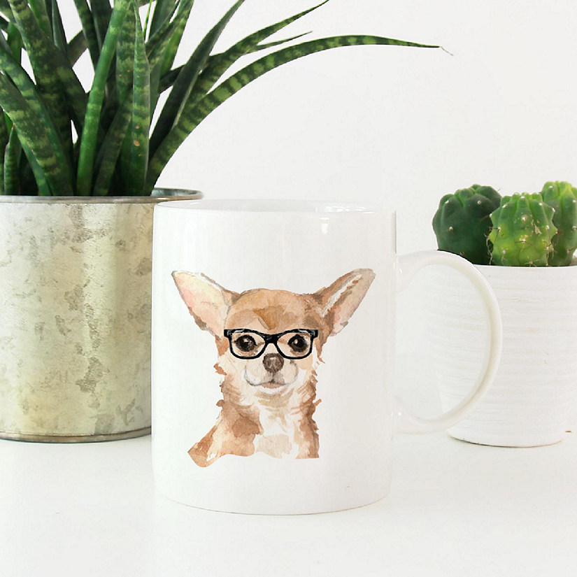 Chihuahua Glasses Ceramic Mug Image