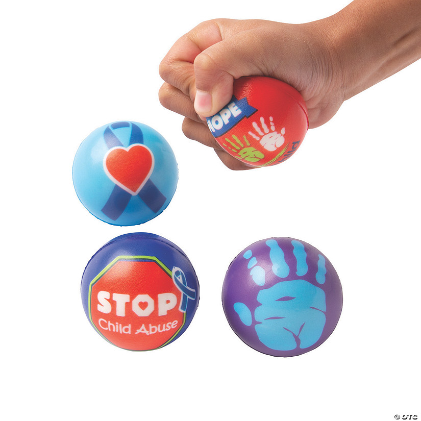 Child Abuse Awareness Stress Balls - 12 Pc. Image