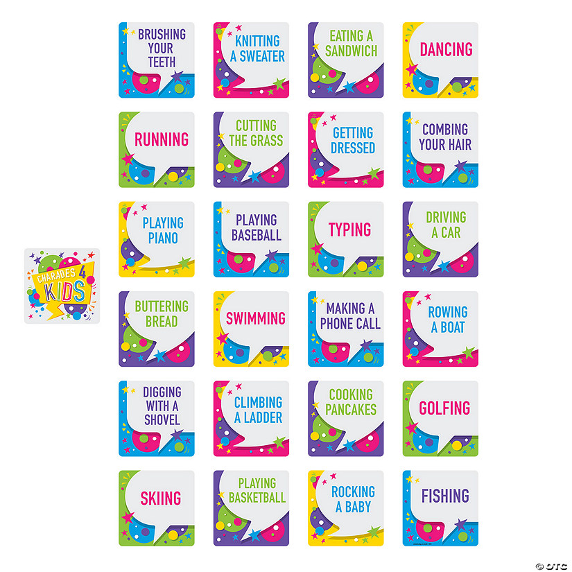 Child&#8217;s Charades Game - 24 Pc. Image