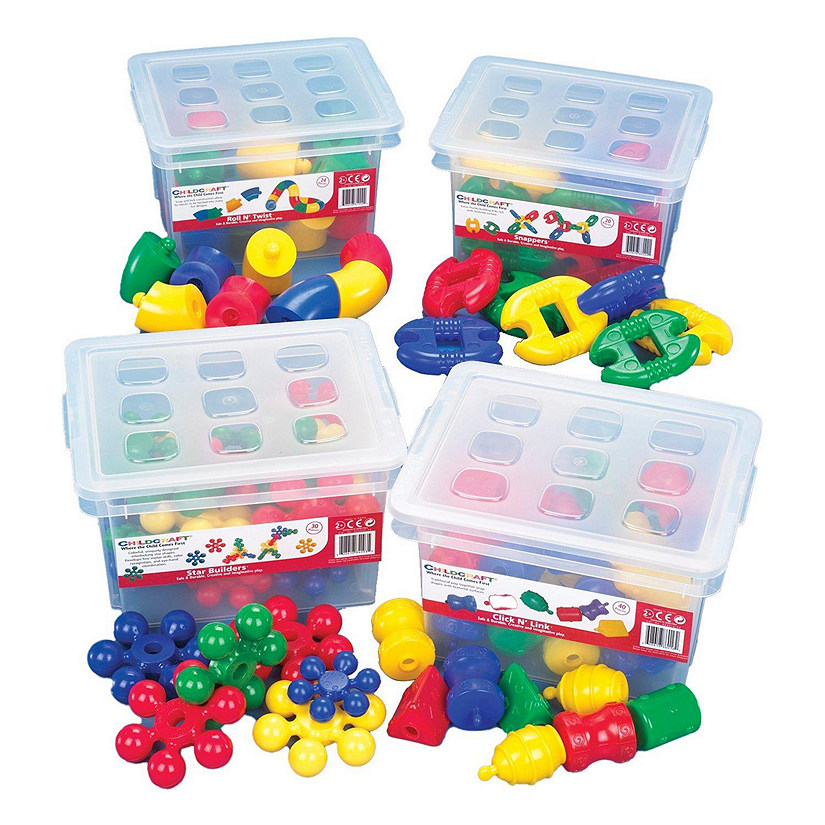 Childcraft Toddler Manipulatives Kit B, 4 Assorted Sets, 114 Pieces Image
