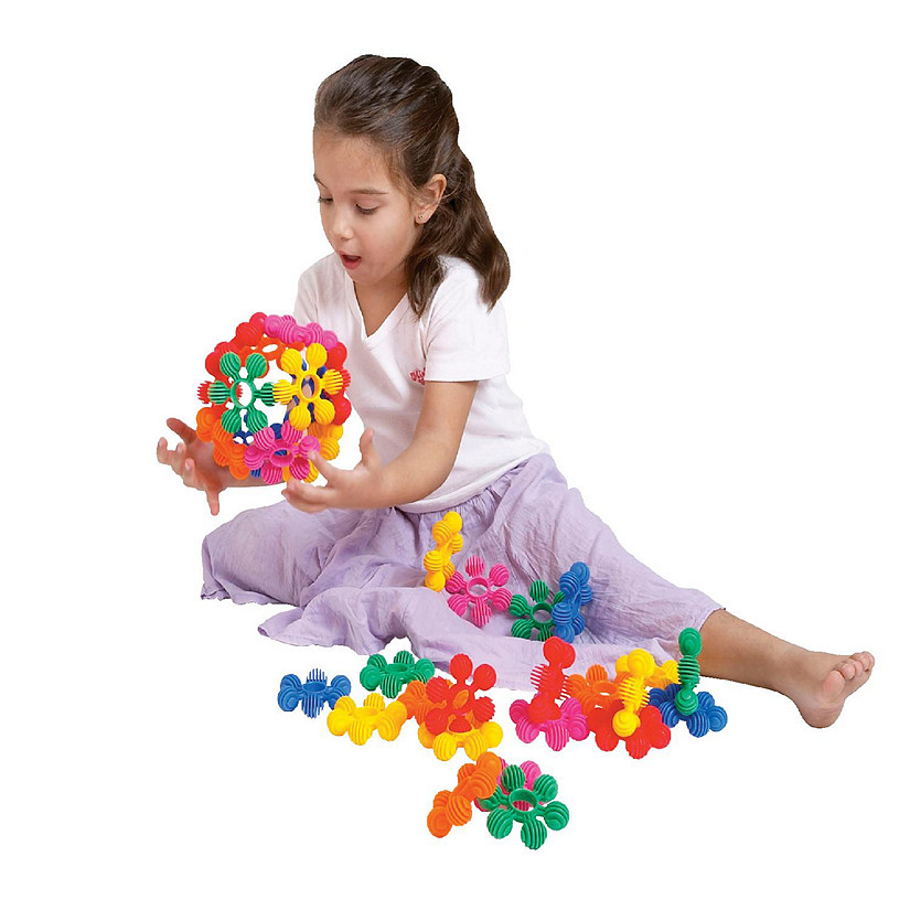 Childcraft Toddler Manipulatives Mini Interstar Rings, Assorted Colors, Set of 40 Image
