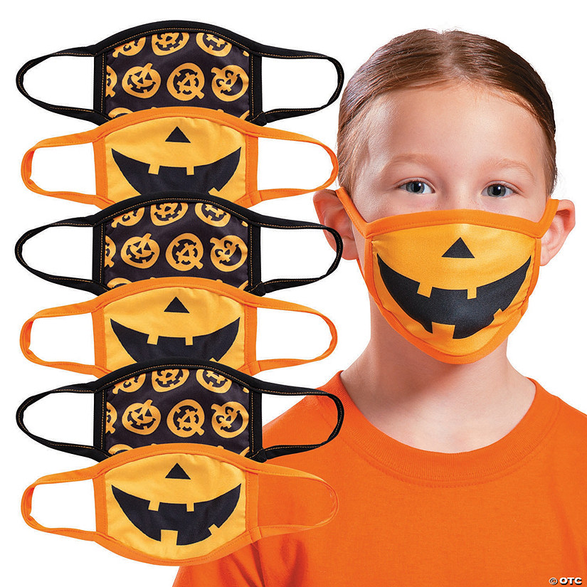 Child's Halloween Washable Face Masks - 6 Pc. - Discontinued
