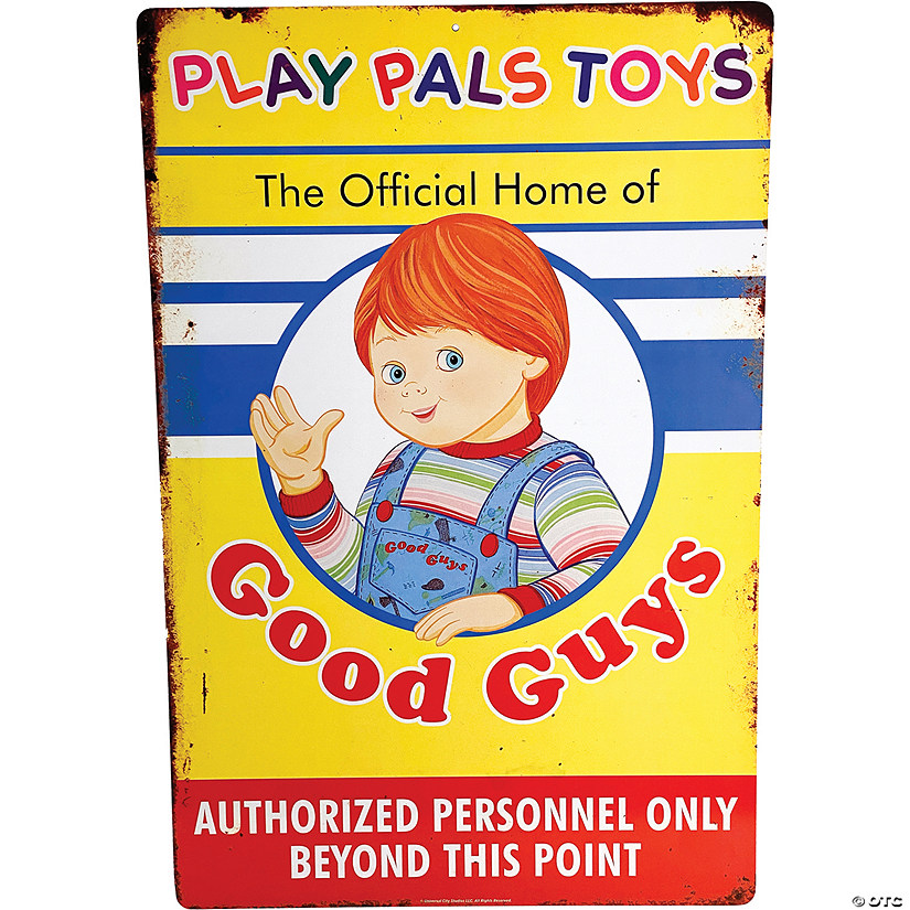 Child's Play 2 Chucky Play Pals Toys Aluminum Sign Image