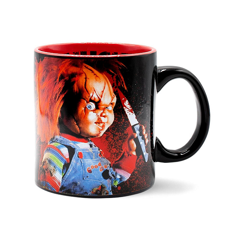 Child's Play Chucky "Friends Til The End" Ceramic Mug  Holds 20 Ounces Image
