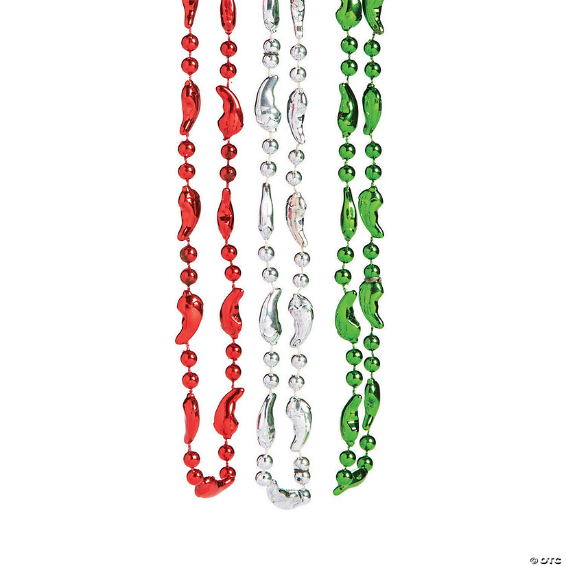 Chili Pepper Bead Necklaces - 36 Pc. Image