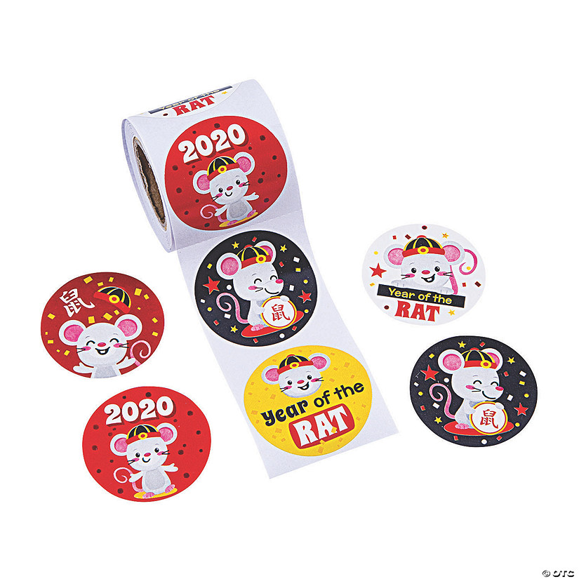 Chinese New Year of the Rat Stickers - Discontinued