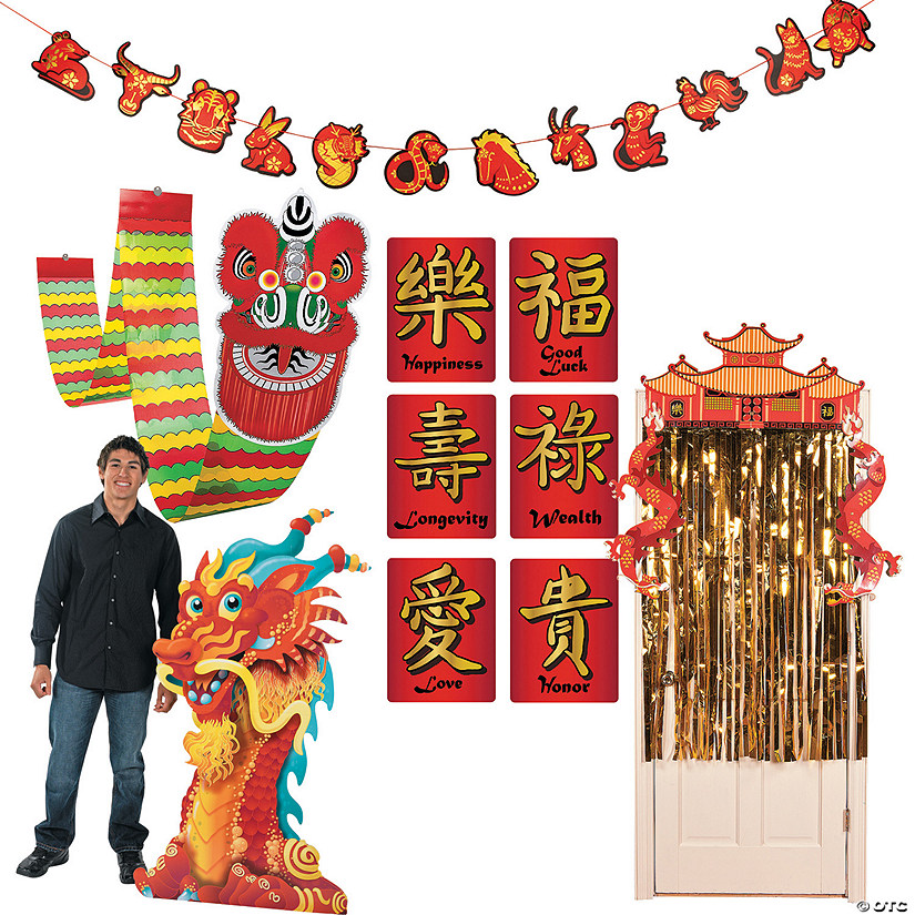Chinese New Year Party Decorating Kit - 10 Pc. Image