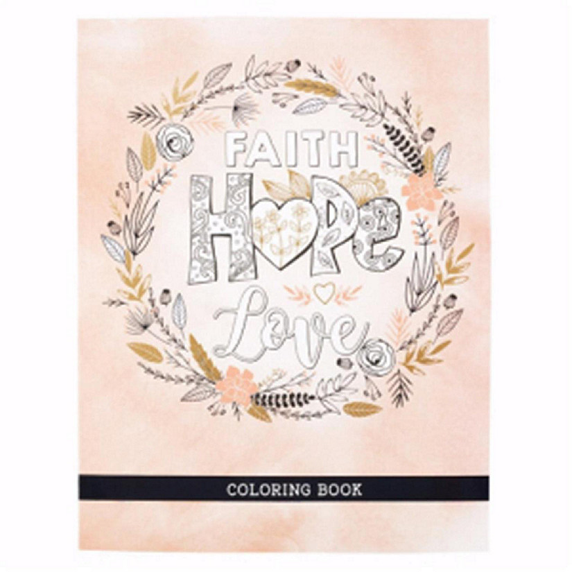 Christian Art Gifts 170676 Faith Hope Love Coloring Book Image