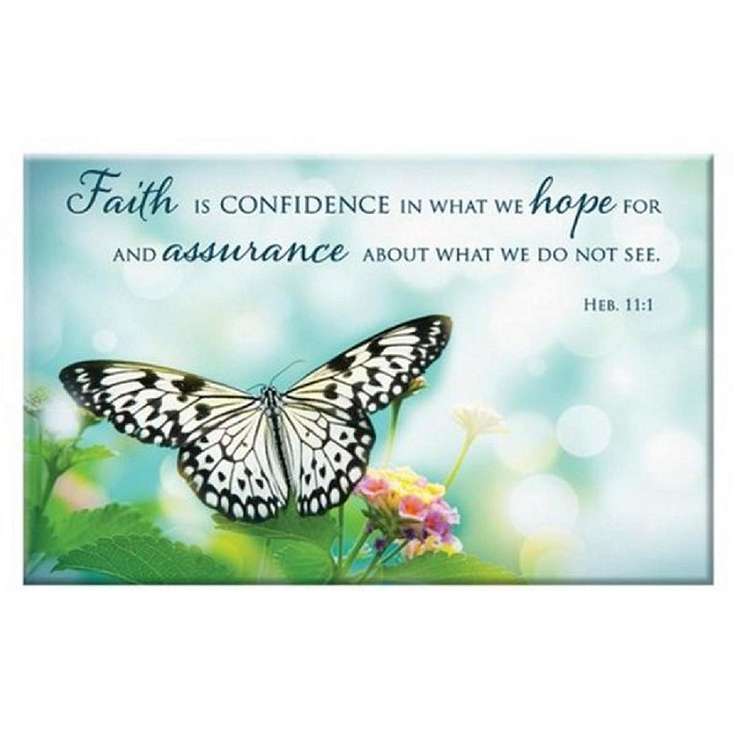 Christian Art Gifts 253329 2.1 x 3.1 in. Magnet - Faith is Confidence & Butterfly Image