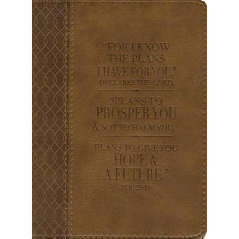 Christian Art Gifts  Journal For I Know The Plans Tan Twirl Luxleather Image