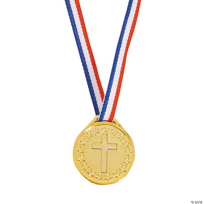 Christian Athlete Plastic Medals - 12 Pc. Image