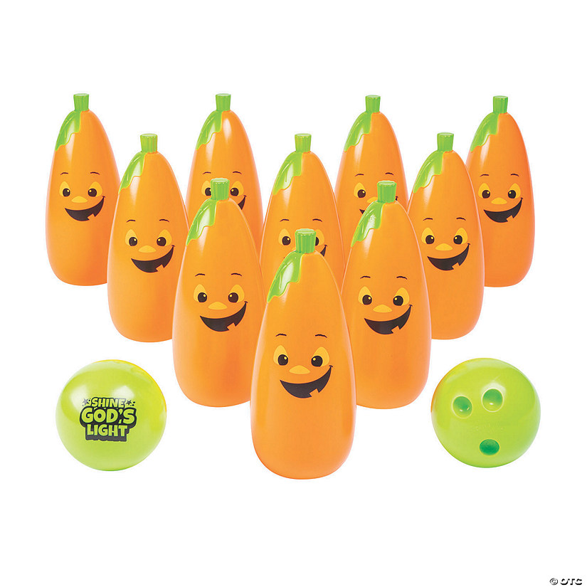 pumpkin bowling set