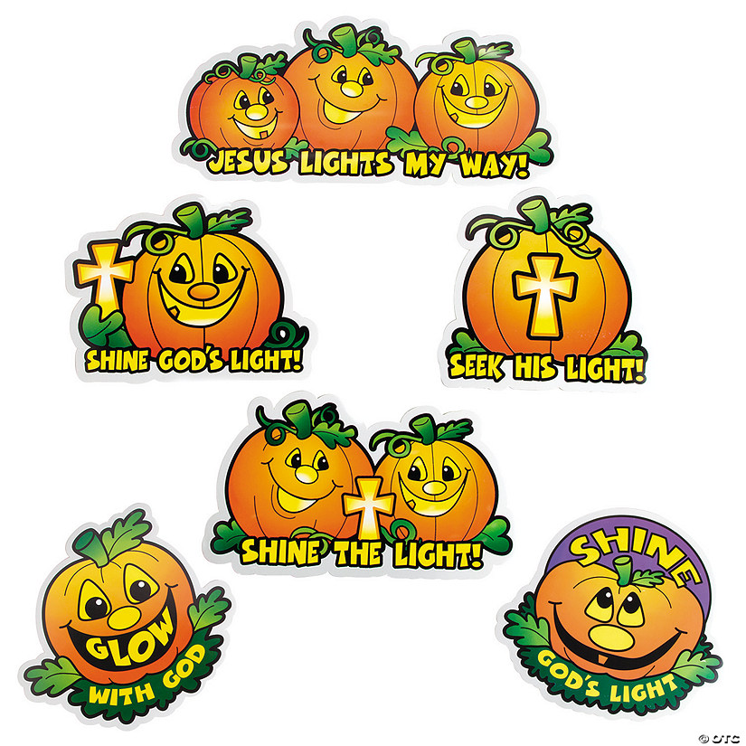 Christian Pumpkin Cutouts - 6 Pc. Image