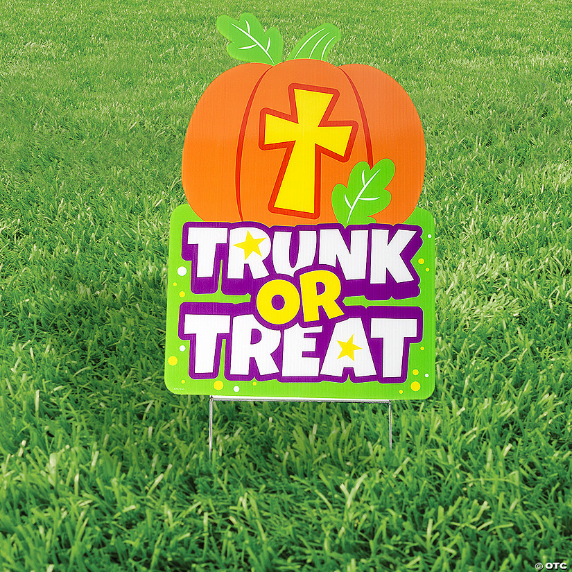 Christian Pumpkin Trunk Or Treat Yard Sign Discontinued