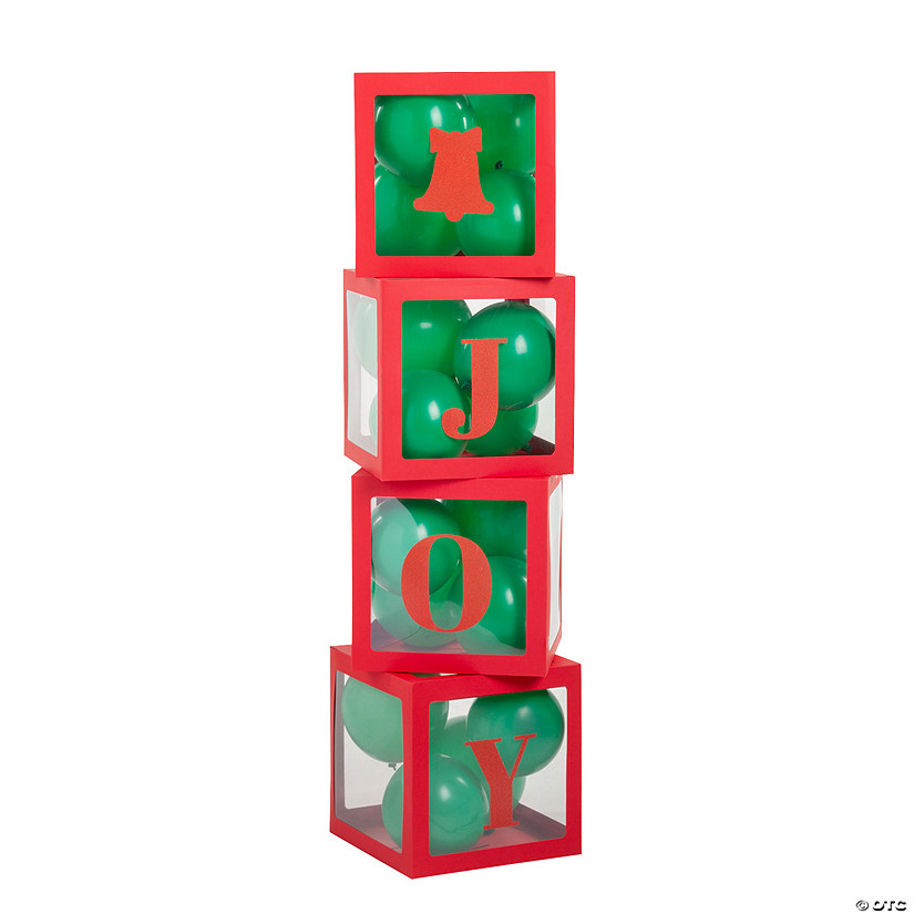Christmas Balloon Block Boxes - 4 Pc. Image