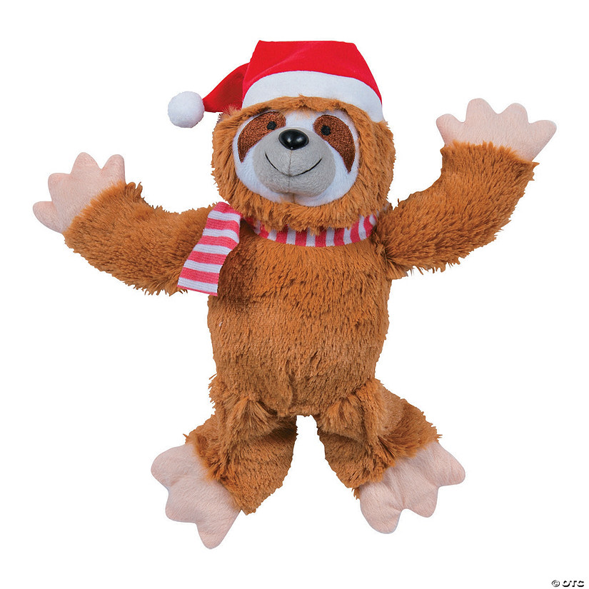 Christmas Brown Stuffed Sloth Image
