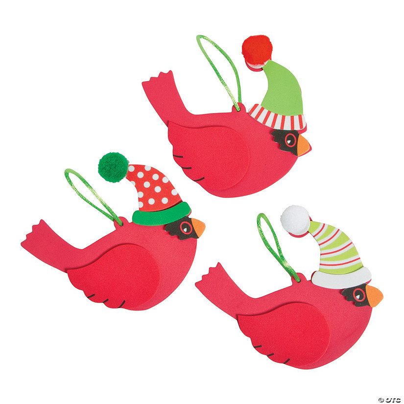 Christmas Cardinal Ornament Craft Kit - Makes 12 Image