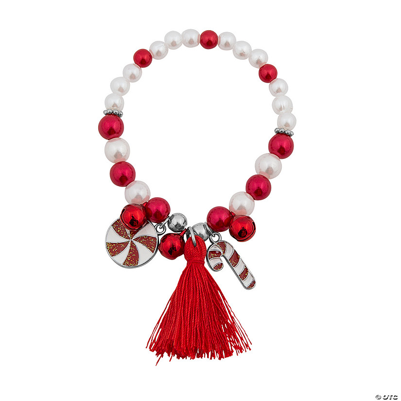 Christmas Charm Bracelet with Tassel Craft Kit - Makes 12 Image
