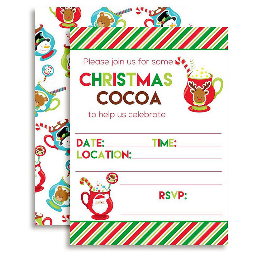 Christmas Cocoa Invitations 40pc. by AmandaCreation Image
