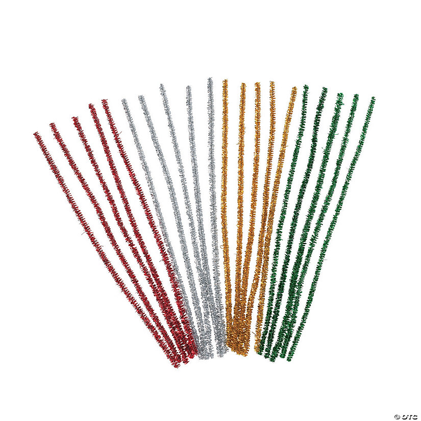 Christmas Colored Metallic Chenille Stems - 50 Pc. Image