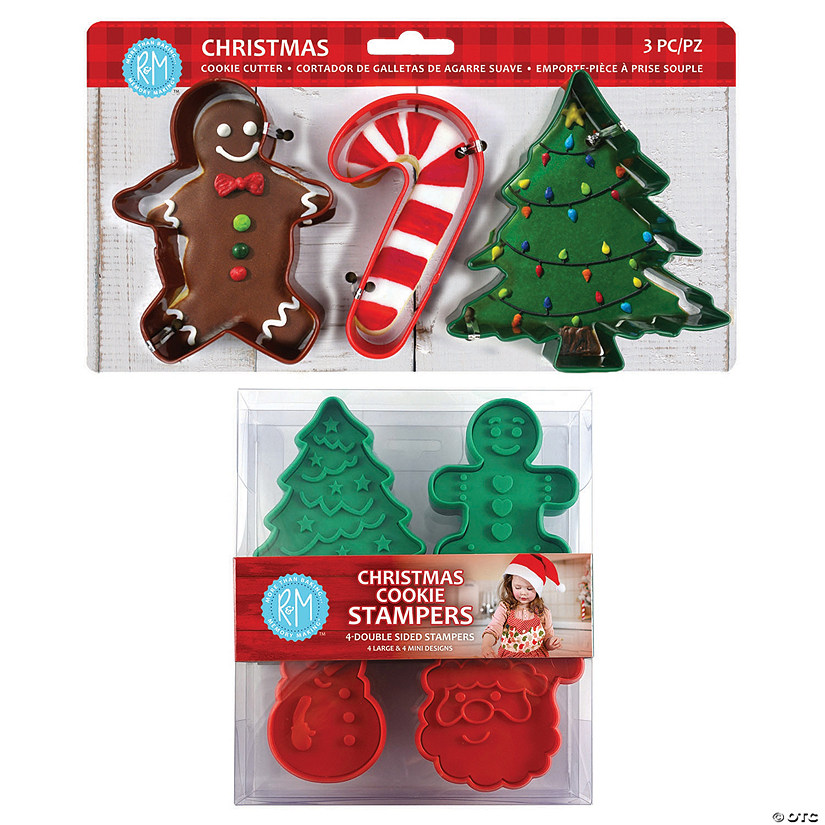 Christmas Cookie Cutter and Stamper 7 Piece Set Image