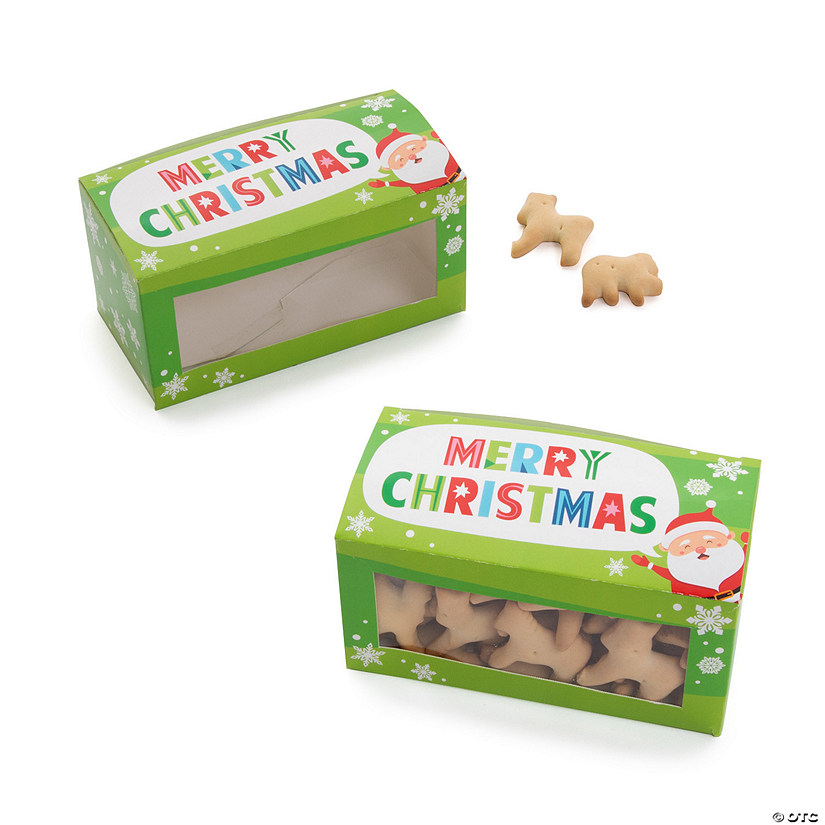 Christmas Cookie Favor Boxes with Window - 12 Pc. Image