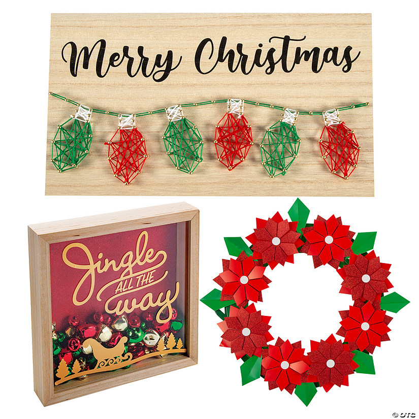 Christmas Decorations Craft Kit Assortment - Makes 3 Image