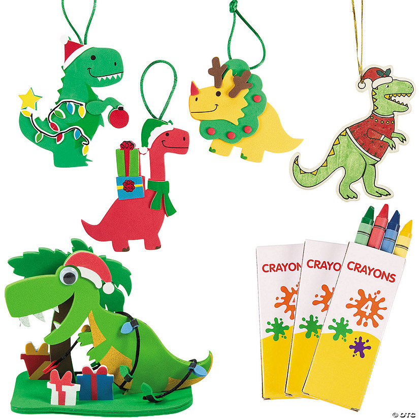 Christmas Dinosaur Craft Kit Assortment - Makes 36 Image