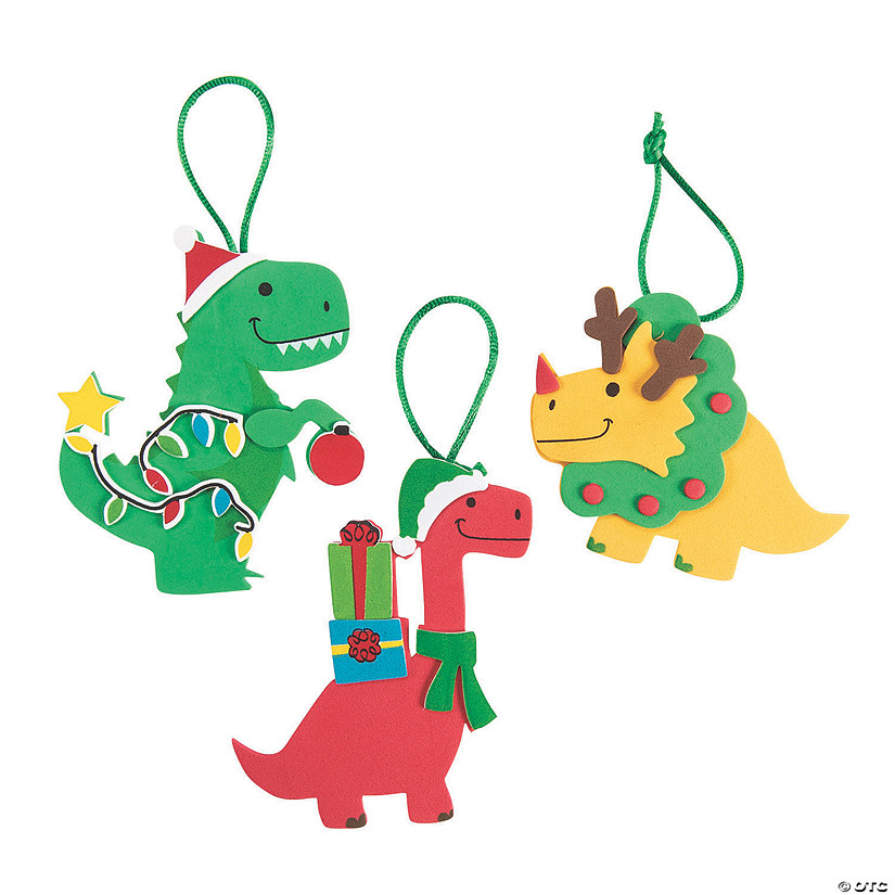 Christmas Dinosaur Ornament Craft Kit - Makes 12 Image