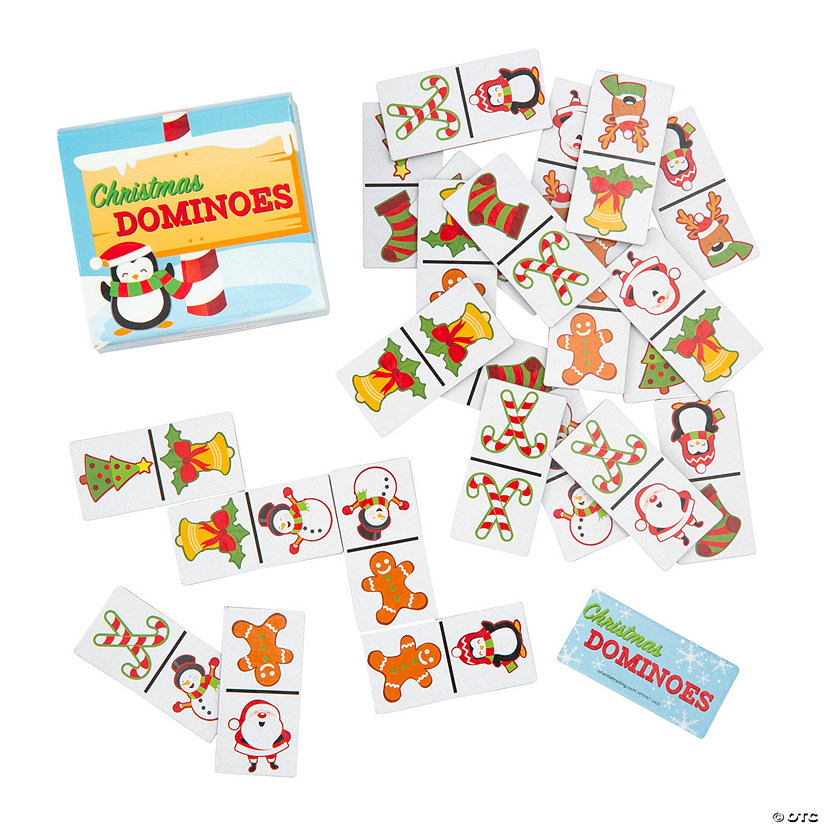 Christmas Domino Games - 12 Pc. Image