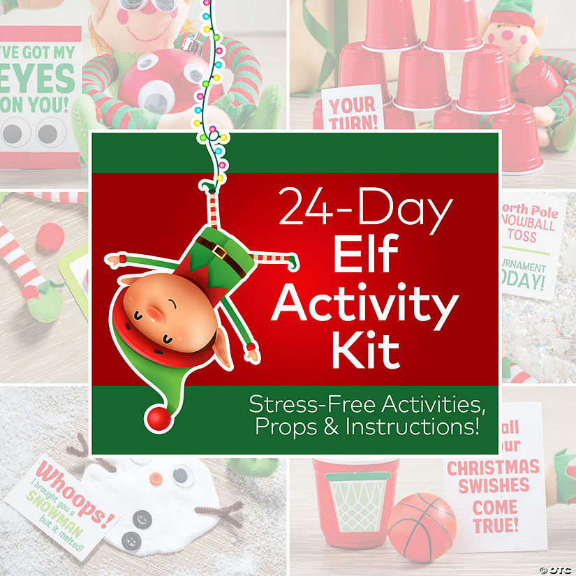 Christmas Elf Activity Kit with Props & Instructions for 24 Days