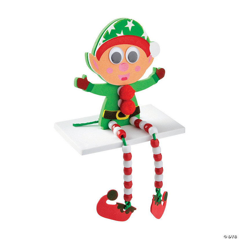 Christmas Elf Beaded Dangle-Leg Craft Kit - Makes 12 Image