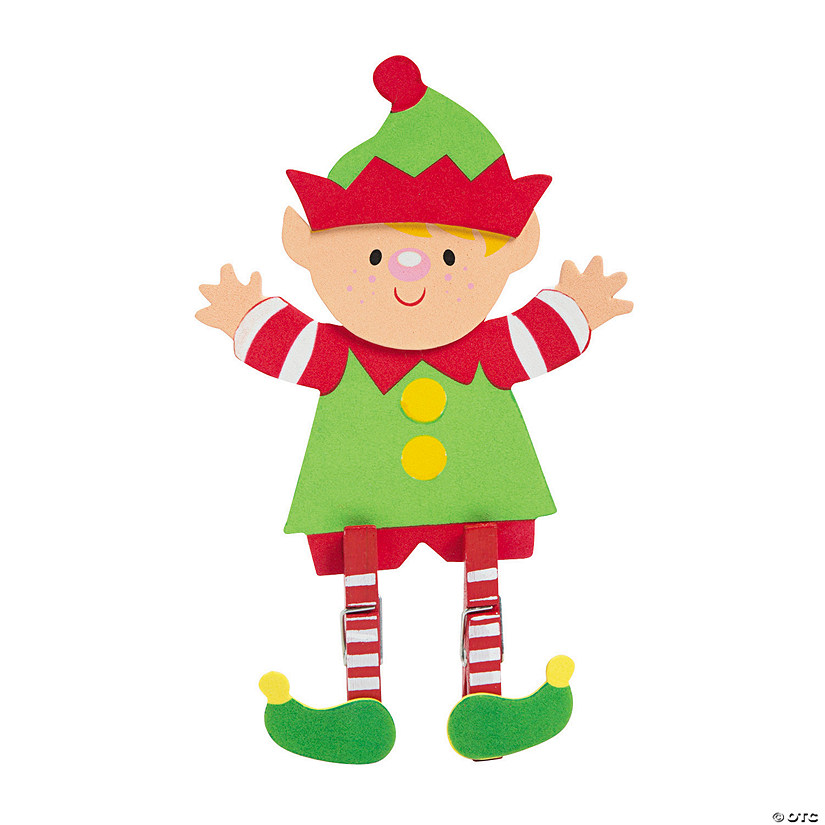 Christmas Elf Clothespin Craft Kit Oriental Trading