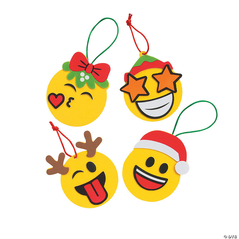 Christmas Emoji Ornament Craft Kit - Makes 12 Image