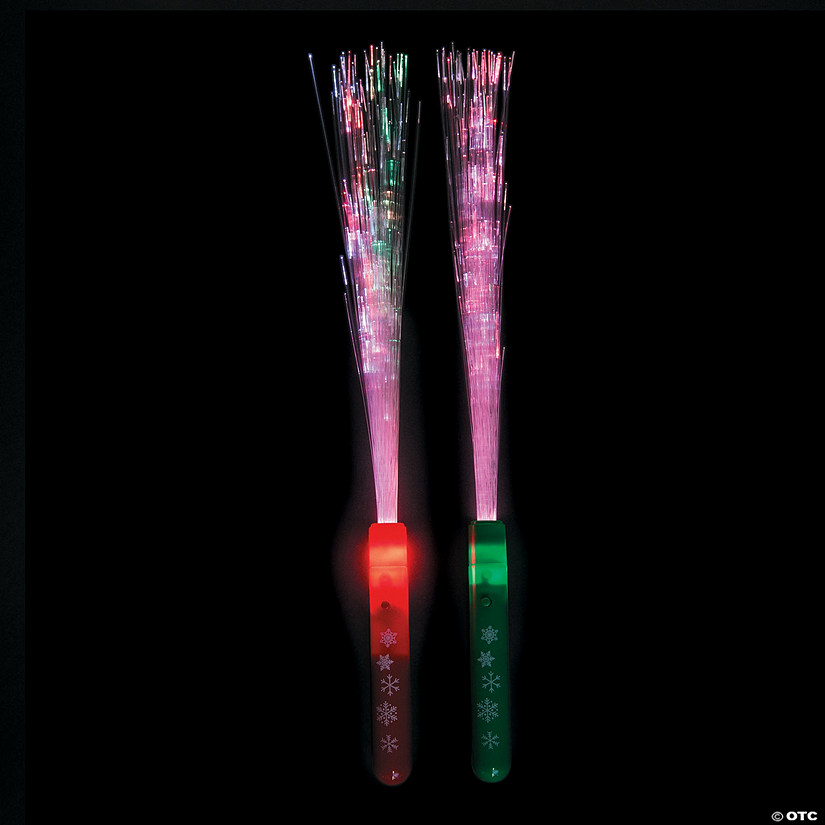 Christmas Fiber Optic LightUp Wands Oriental Trading