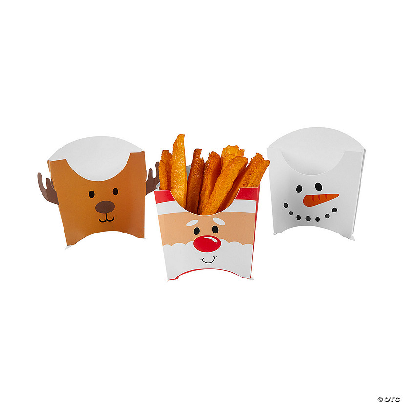 Christmas French Fries Boxes - 12 Pc. Image