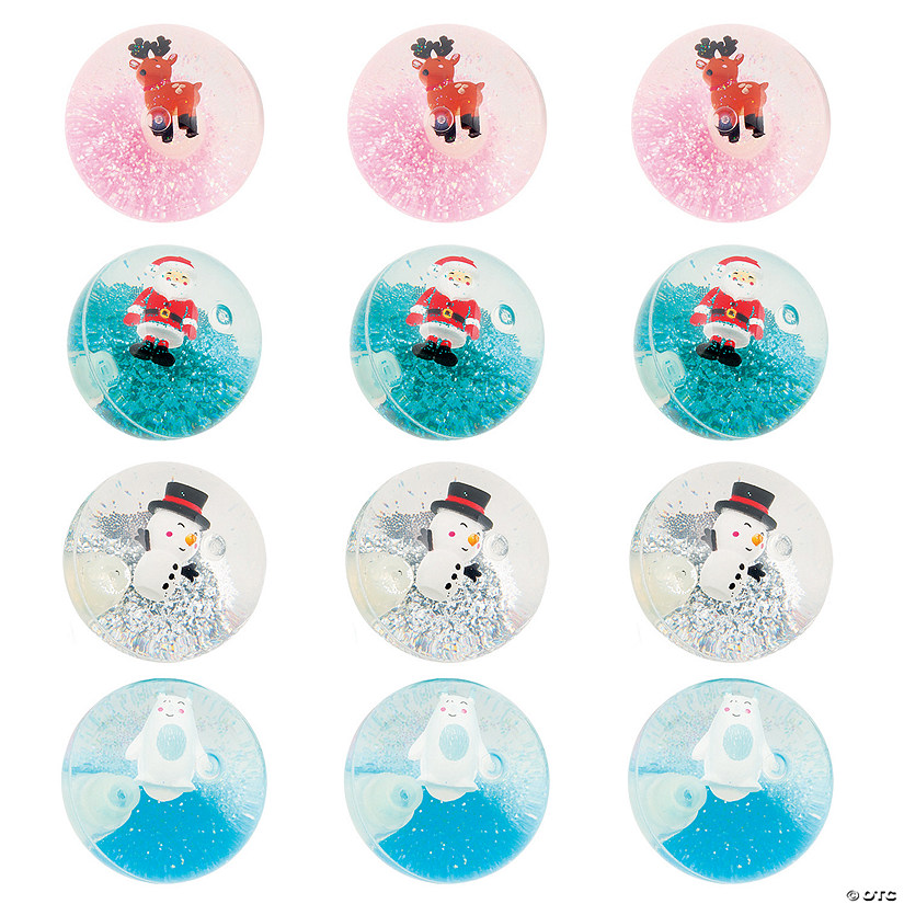 Christmas Glittered Water Bouncy Balls Oriental Trading
