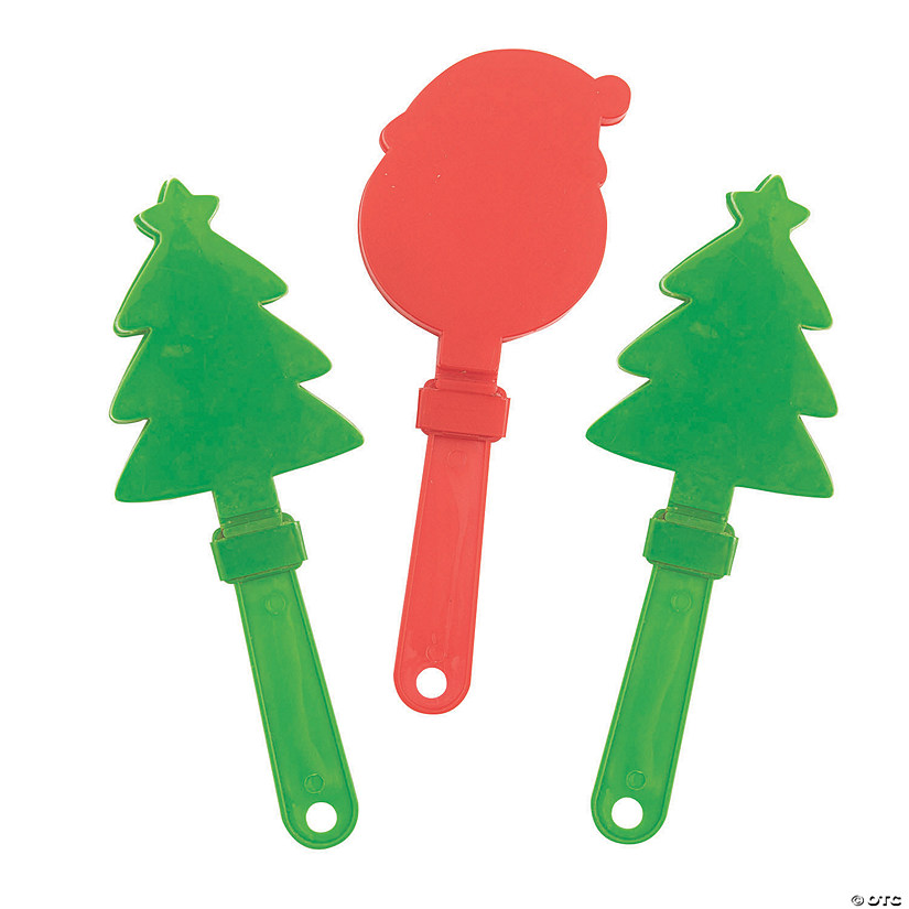 Christmas Hand Clappers - 12 Pc. Image