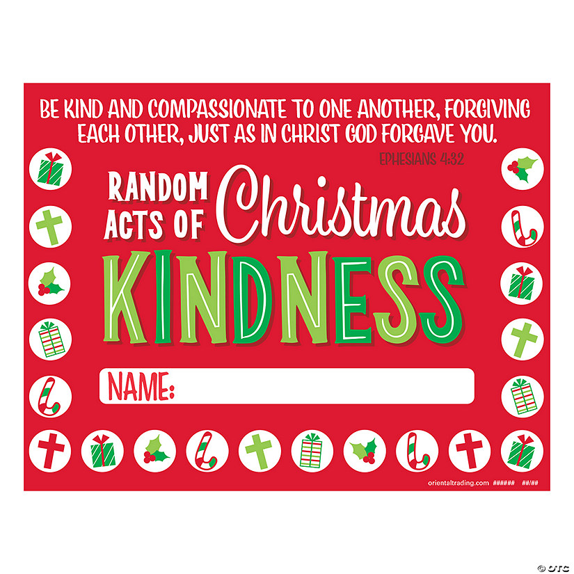 Christmas Kindness Punch Cards - 30 Pc. Image