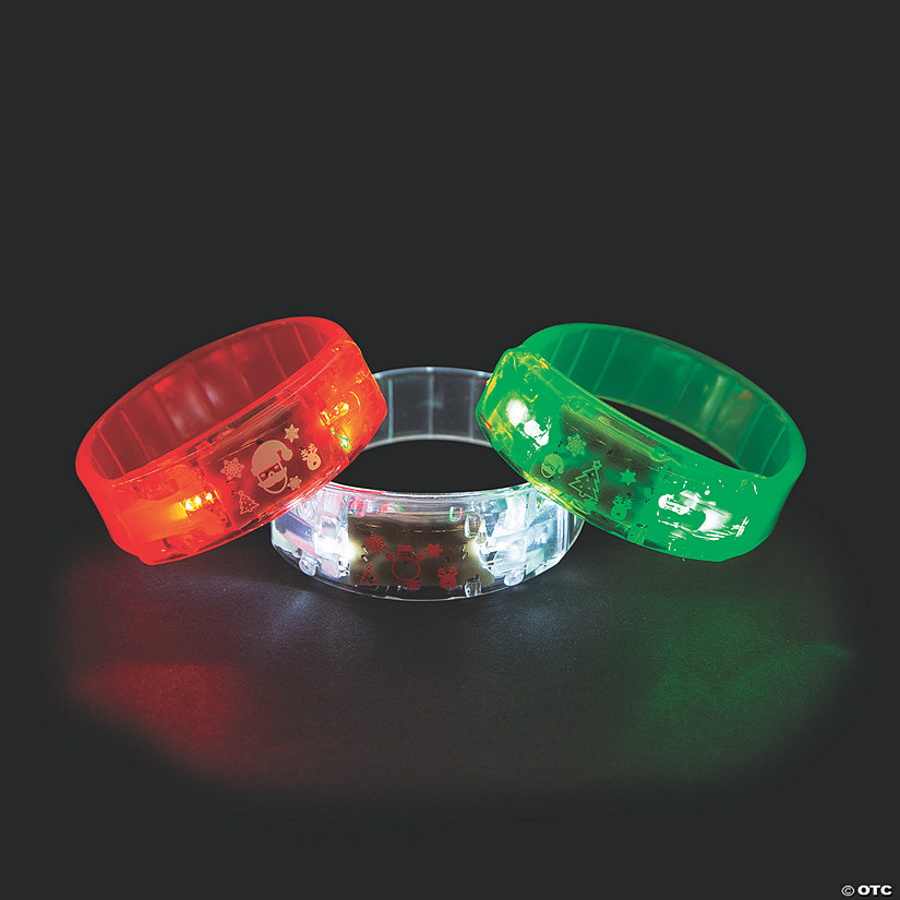 Christmas Light-Up Bracelets - 12 Pc. Image