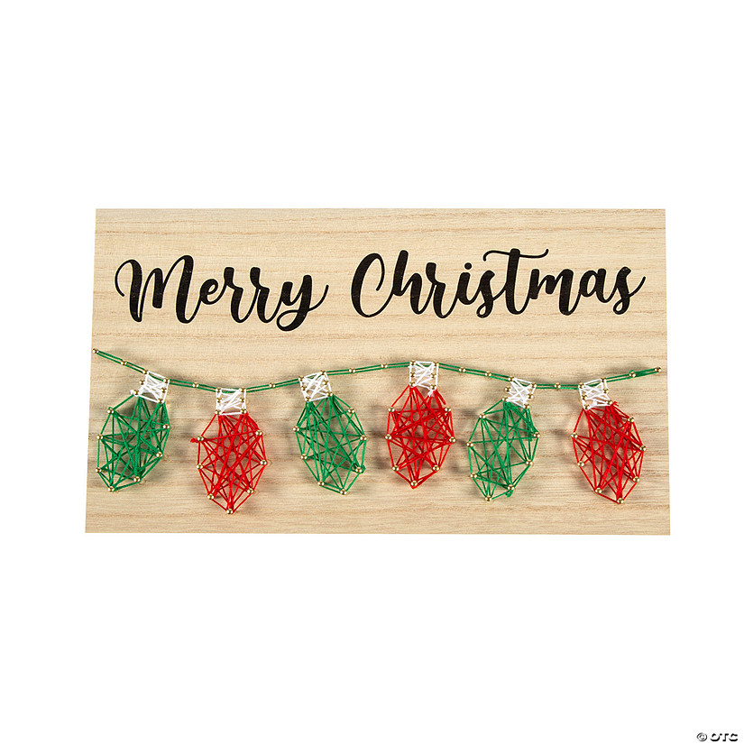 Christmas Lights String Art Craft - Makes 1 Image