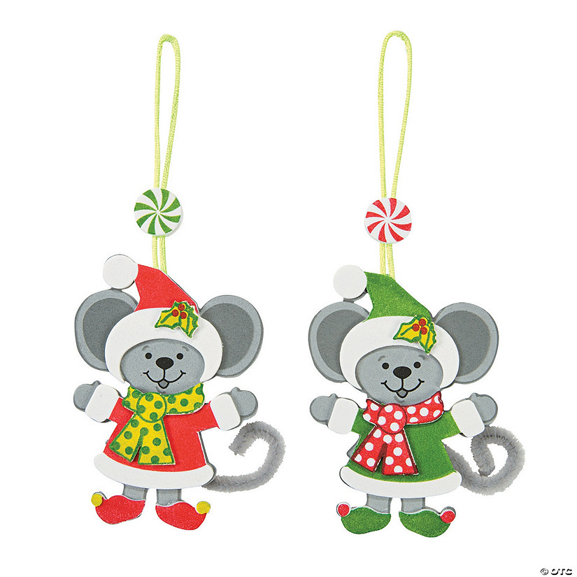 Christmas Mice Ornament Craft Kit - Makes 12 Image
